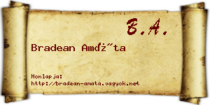 Bradean Amáta névjegykártya